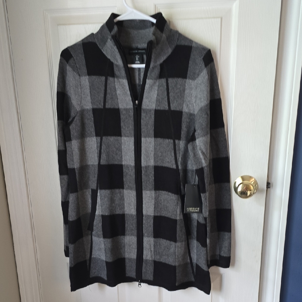 Adrienne Vittadini Charcoal Knit Sweater